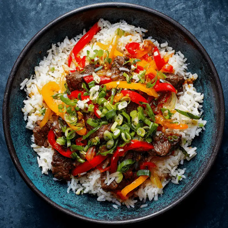 Beef and Pepper Rice Bowl