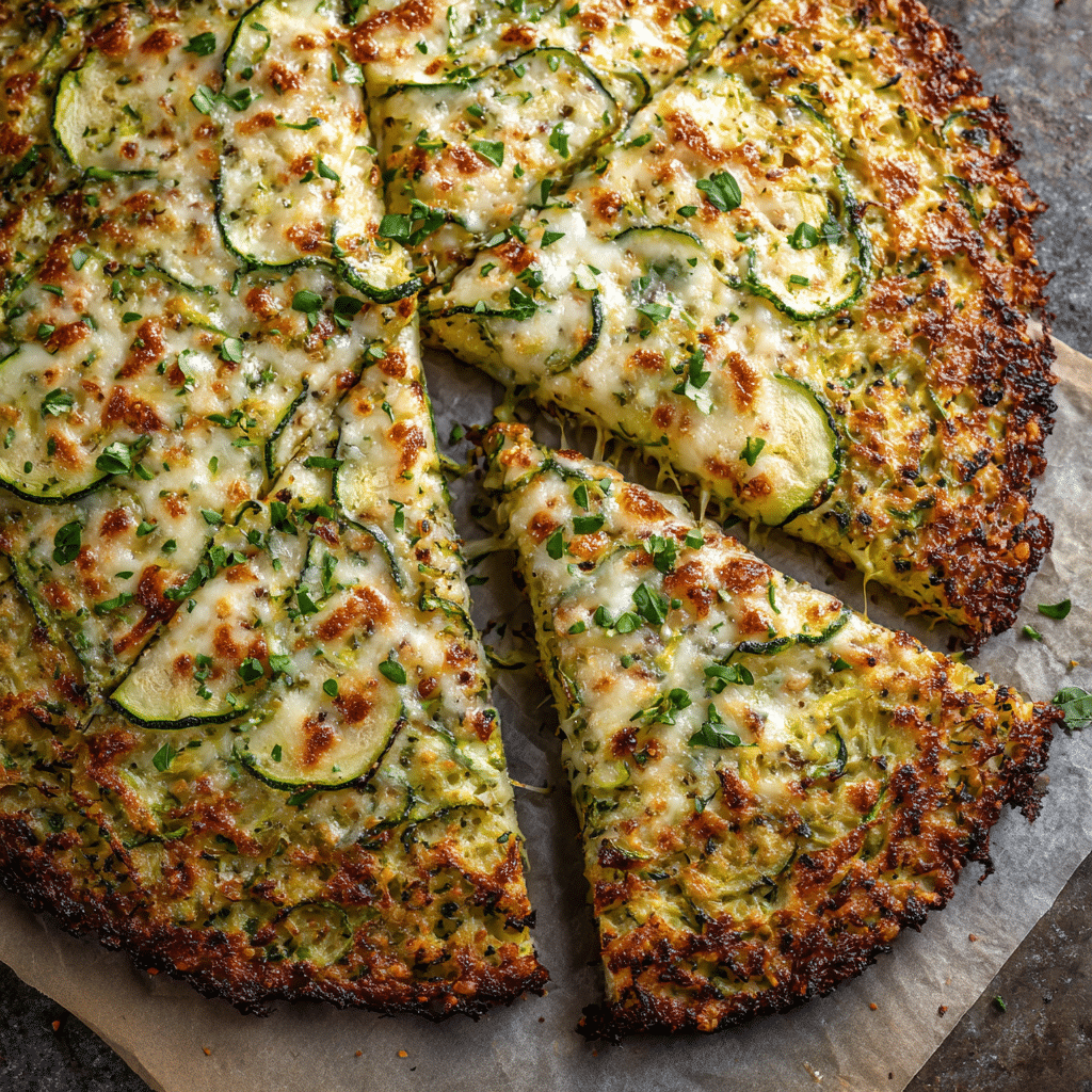 Zucchini Pizza Crust (Gluten-Free, Low-Carb)