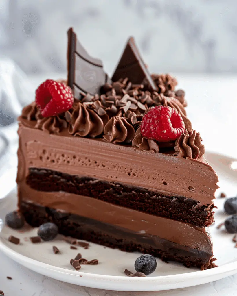 Triple Chocolate Mousse Cake