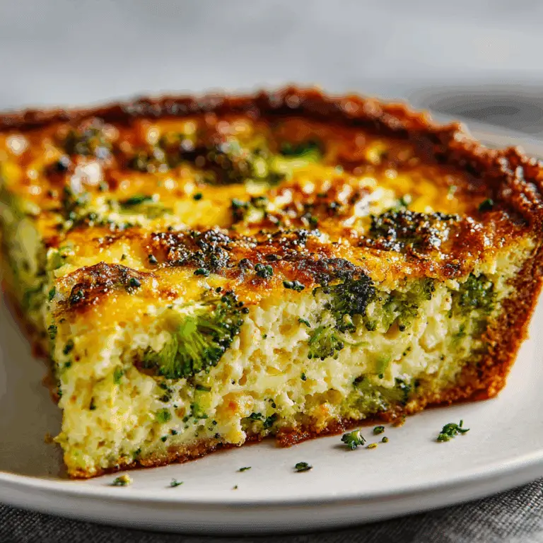 Broccoli Cheddar Keto Quiche