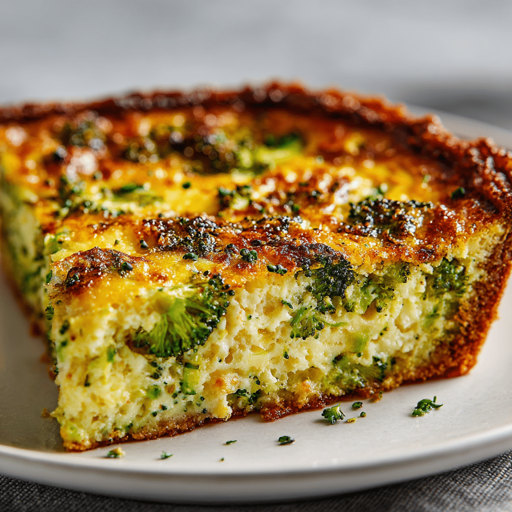 Broccoli Cheddar Keto Quiche