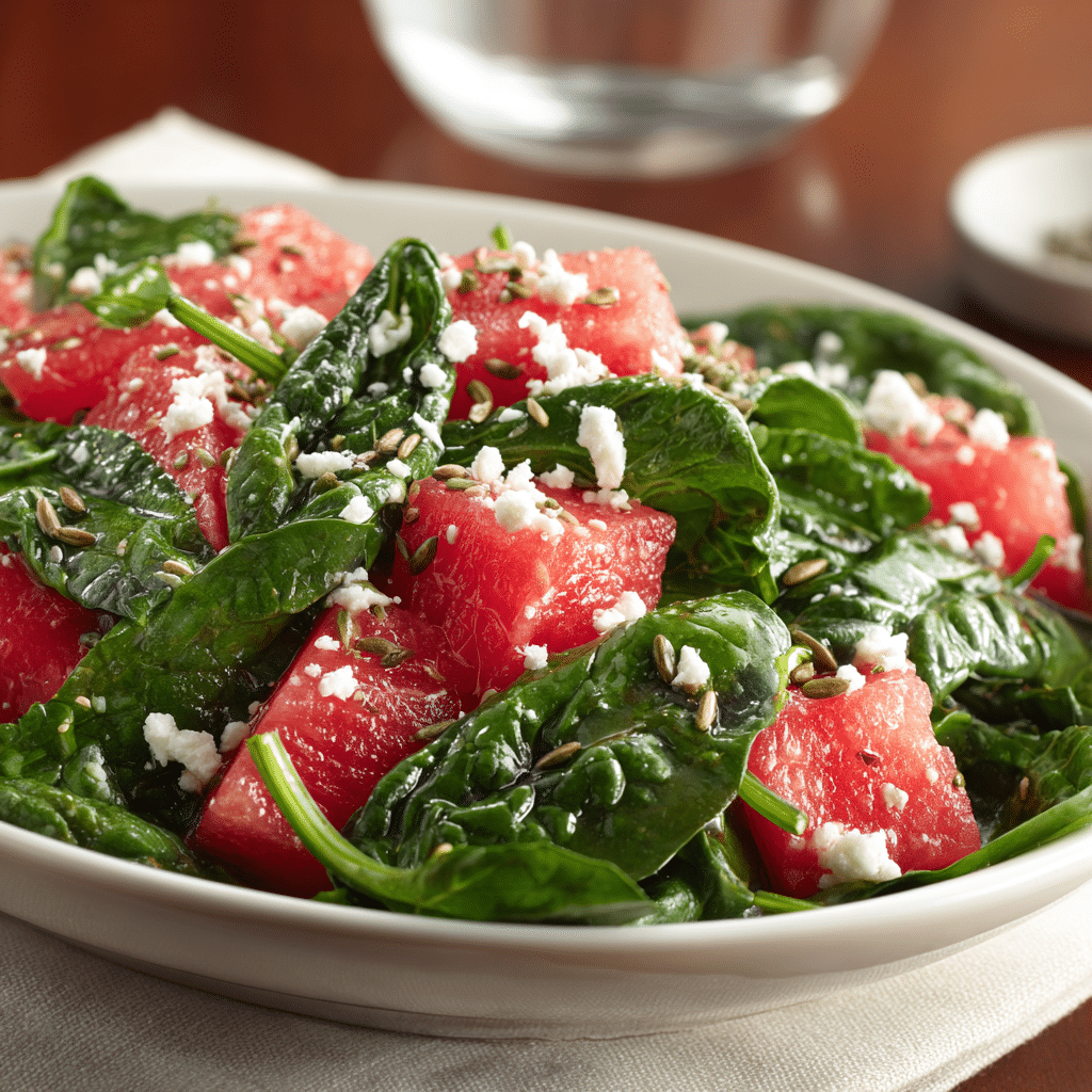 Watermelon Spinach Salad
