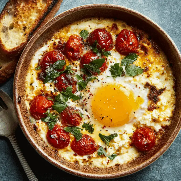 Baked Feta Eggs