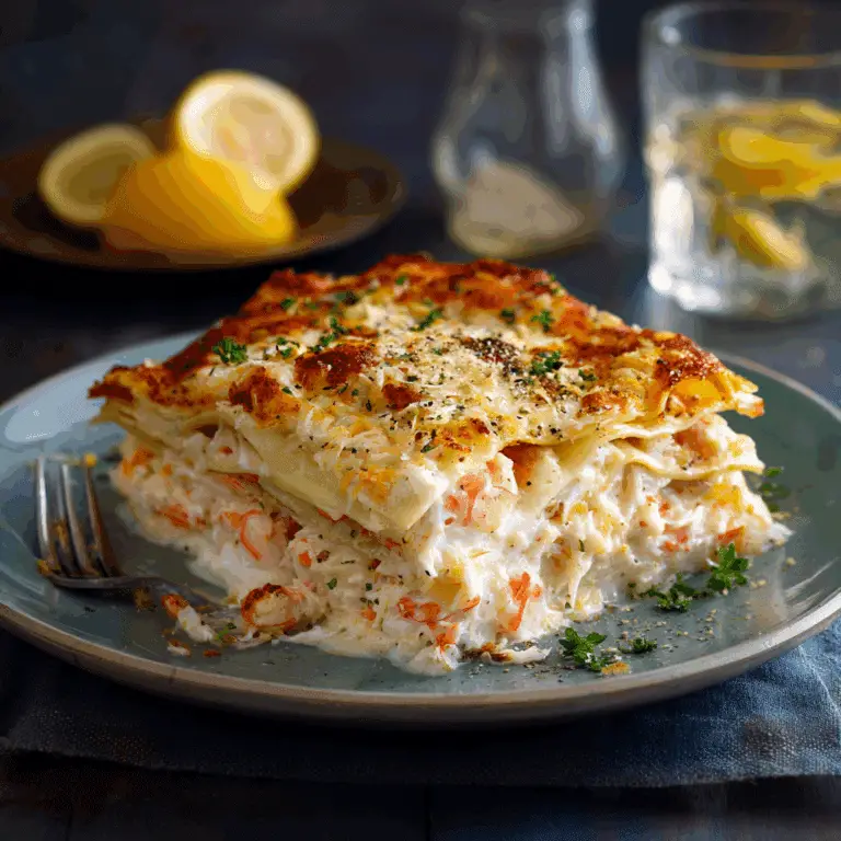 Seafood Lasagna with Shrimp and Crab
