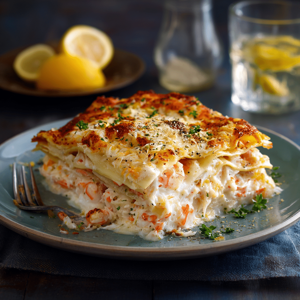 Seafood Lasagna with Shrimp and Crab