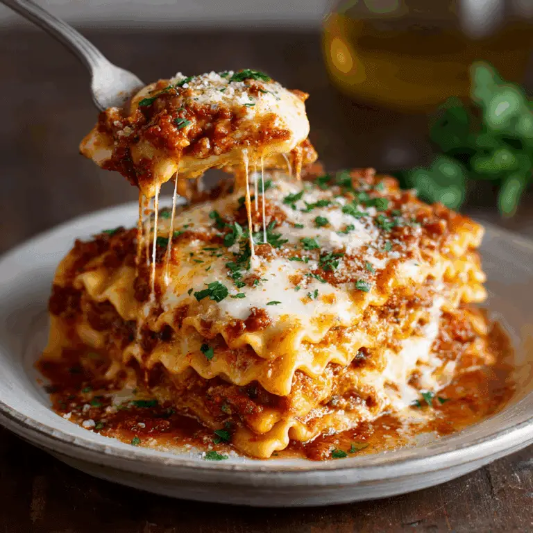 Hearty Crockpot Ravioli Lasagna