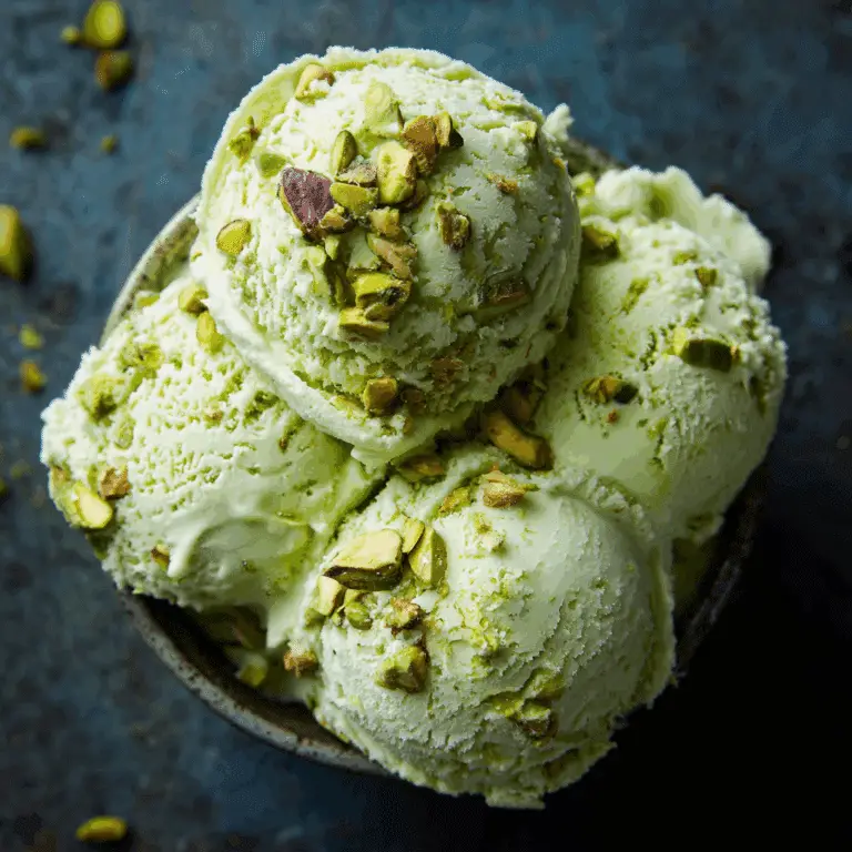 Homemade Pistachio Ice Cream