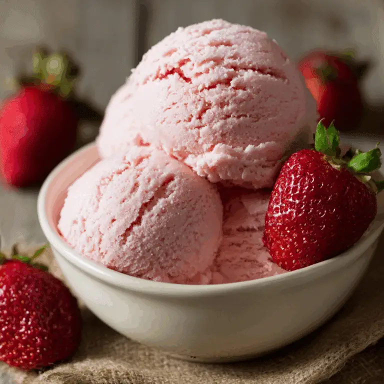 Homemade Strawberry Ice Cream
