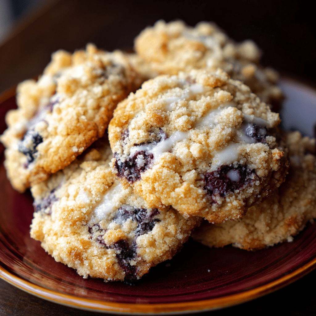Blueberry Muffin Cookies with Streusel Topping