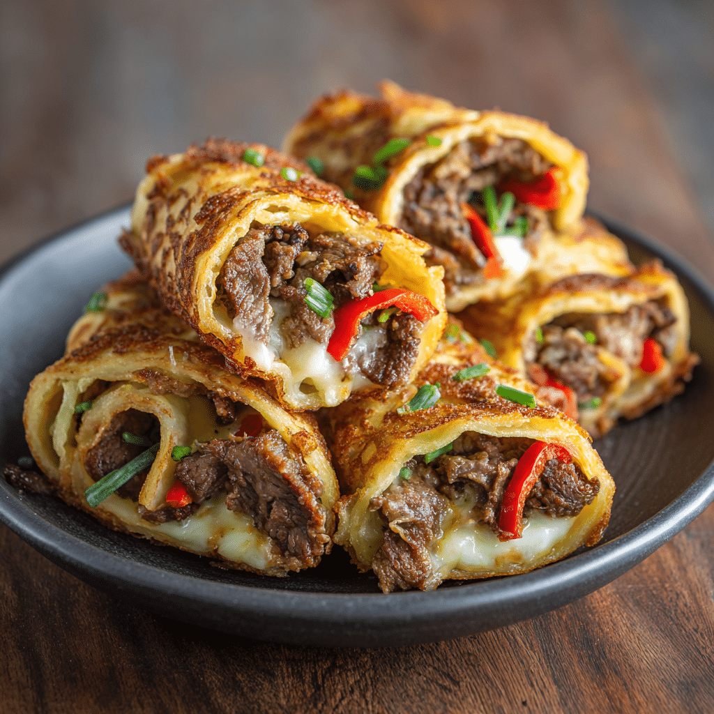 Keto Philly Cheesesteak Rolls