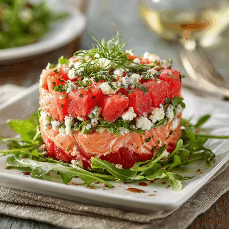 Watermelon Smoked Salmon Salad