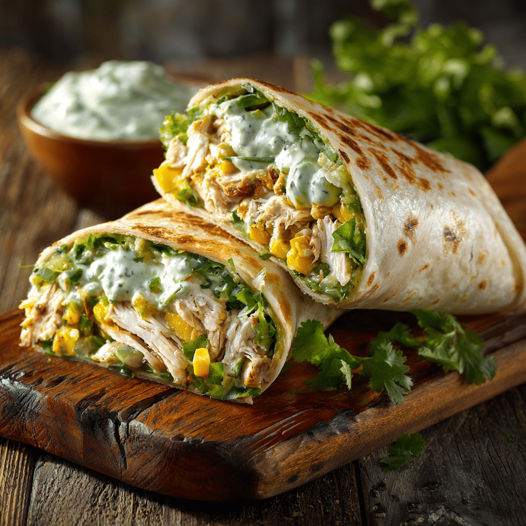 Smoked Chicken Green Chile Burrito