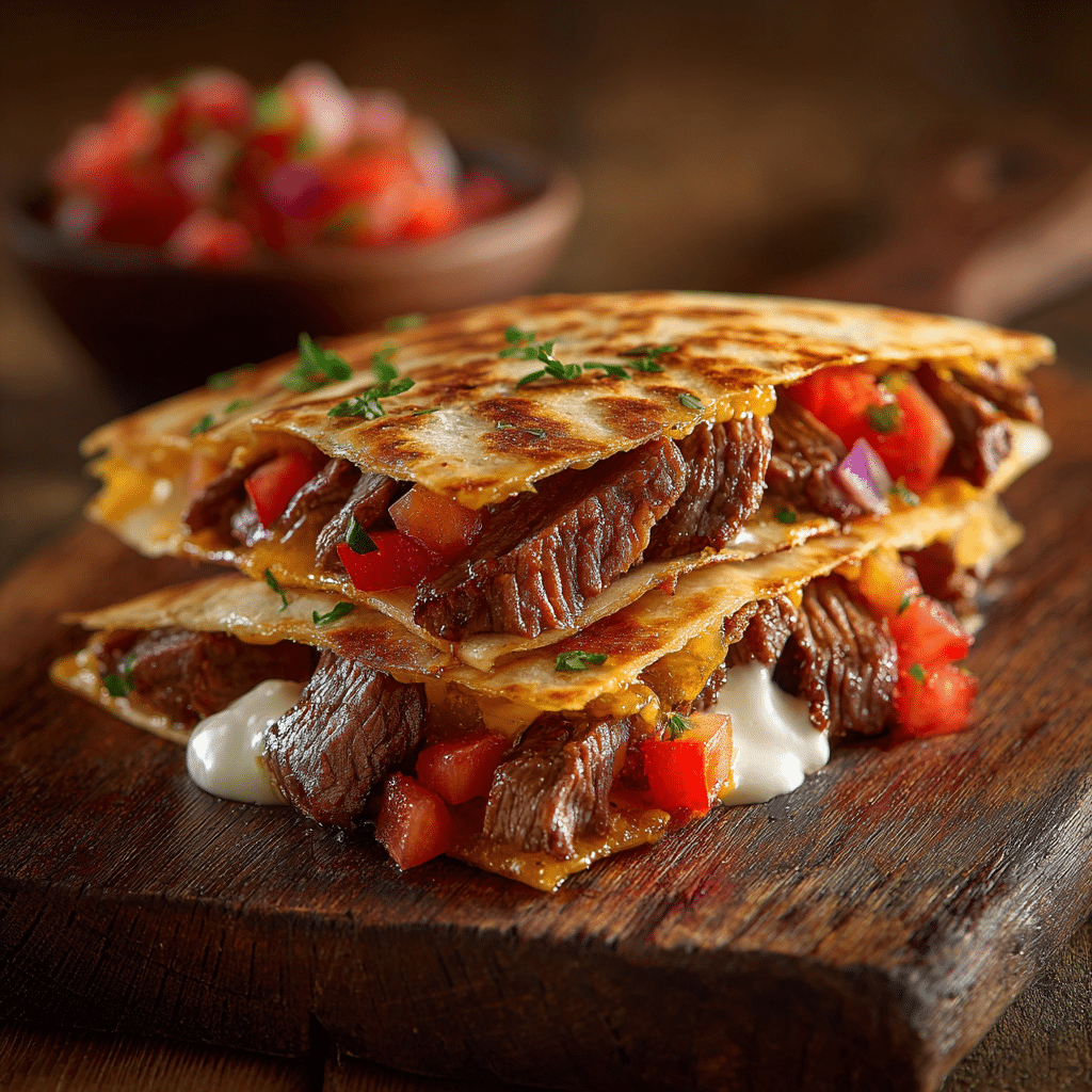 Steak Cheese Quesadillas on the Blackstone