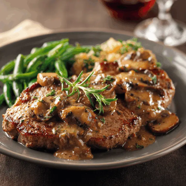 Sirloin Steak with Marsala Mushroom Sauce