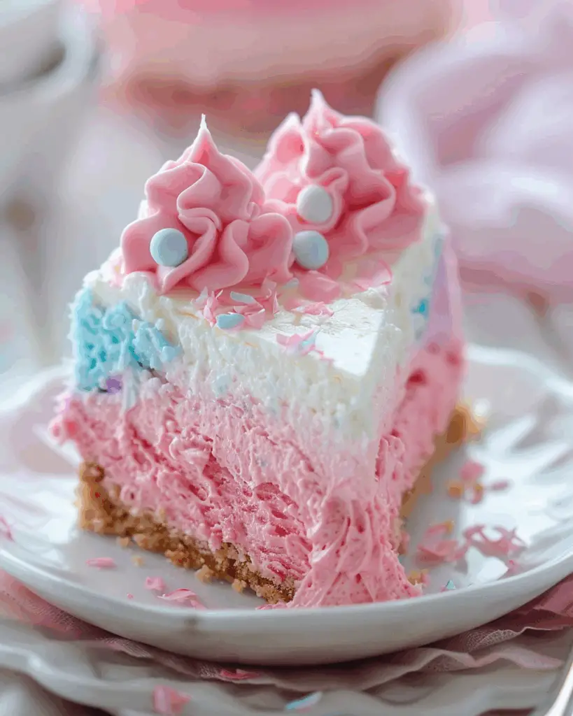 Cotton Candy Cheesecake Dessert