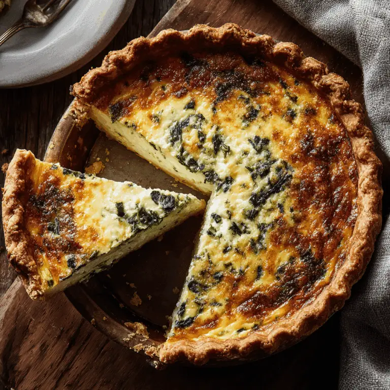 Elegant Ricotta and Spinach Quiche
