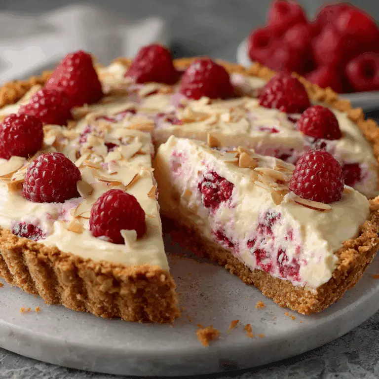No-Bake White Chocolate Raspberry Pie