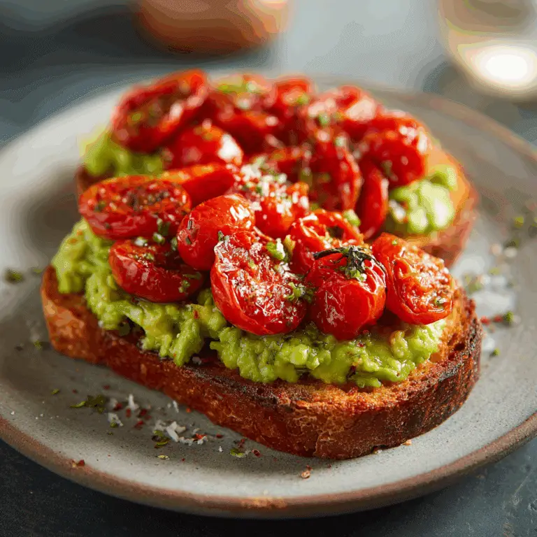 Grilled Tomato and Avocado Toast