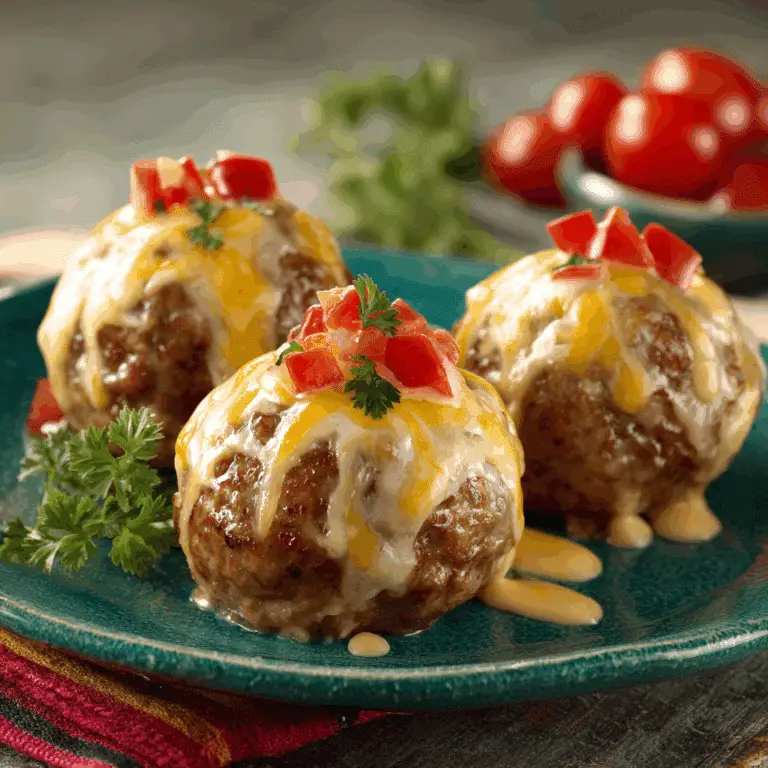 Cheeseburger Stuffed Meatballs