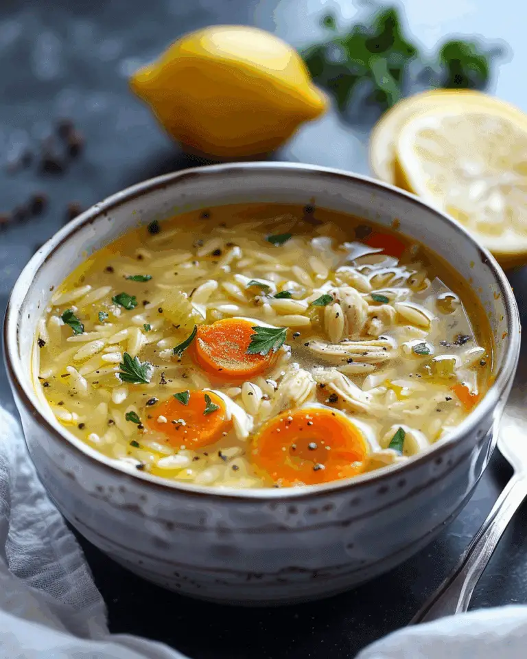 Lemon Chicken Orzo Soup