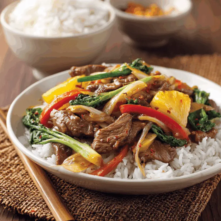 Pineapple Beef Stir Fry