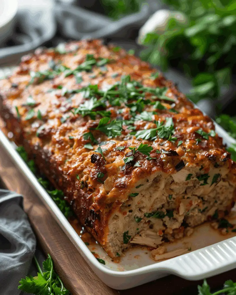 Garlic Parmesan Chicken Meatloaves