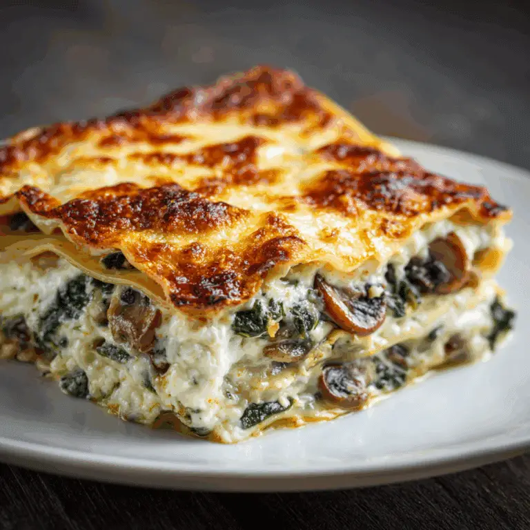 Keto Mushroom & Spinach Lasagna