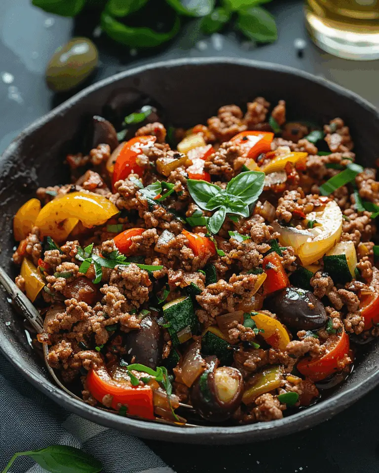 Mediterranean Ground Beef Stir-Fry