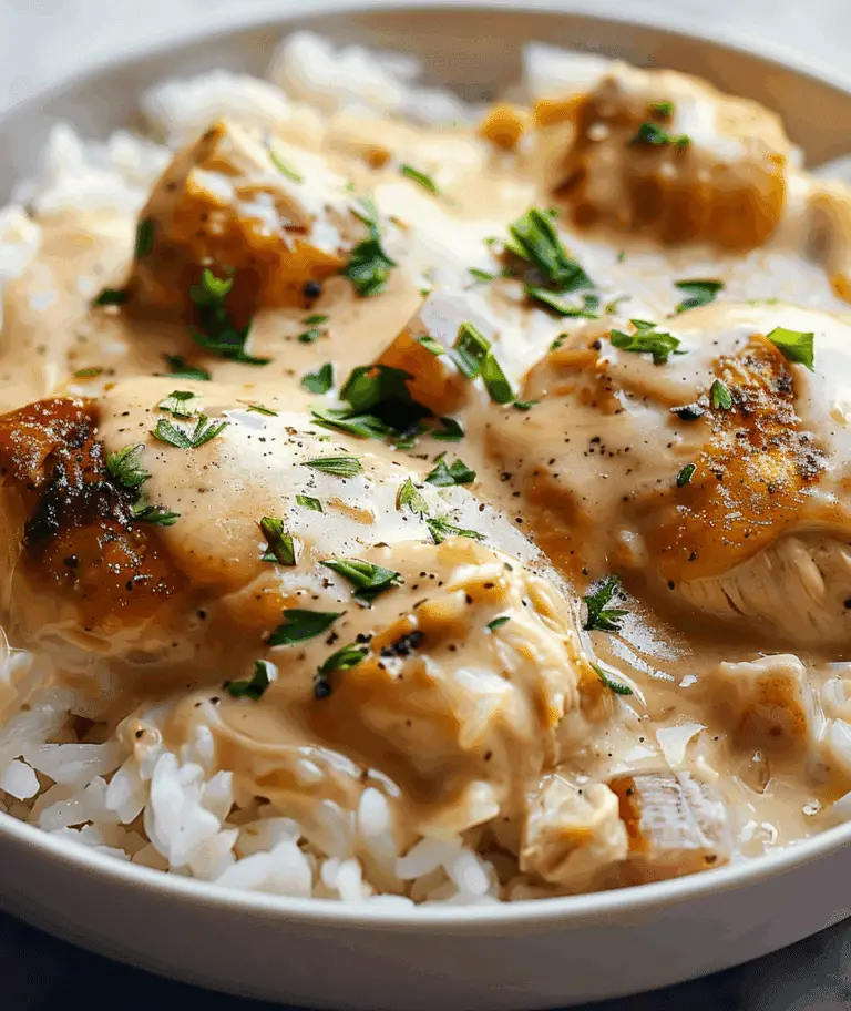 Creamy Smothered Chicken and Rice