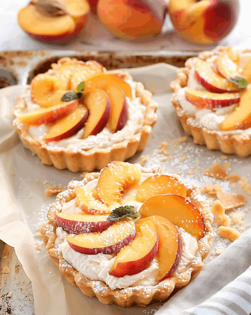 Mini Peach and Cream Cheese Tarts