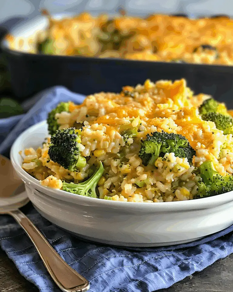 Cheesy Broccoli Rice Casserole