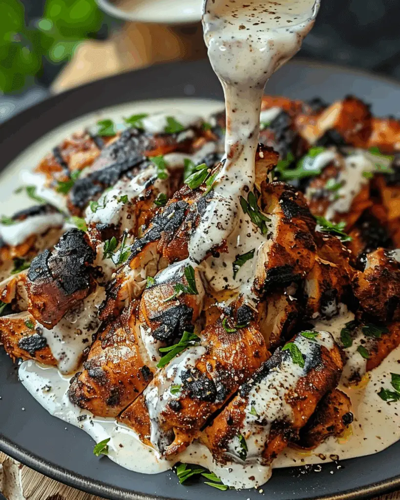 Chicken Shawarma with Creamy Garlic Sauce