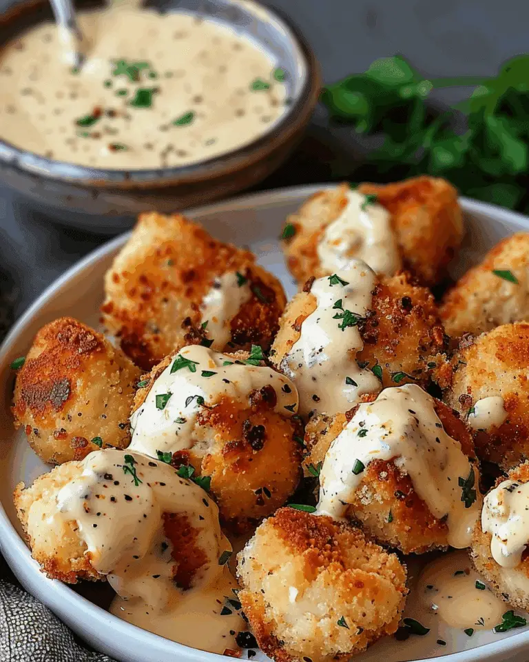 Garlic Butter Chicken Bites with Parmesan Cream Sauce & Cheesy Roasted Potatoes