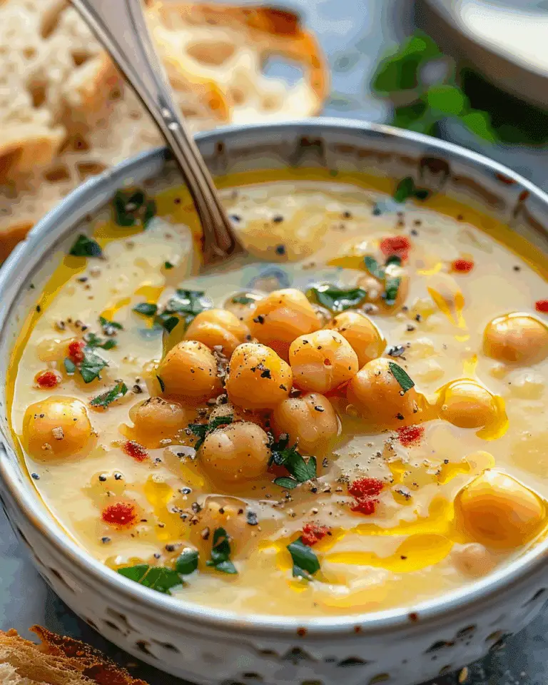 Easy Garlic Chickpea Soup