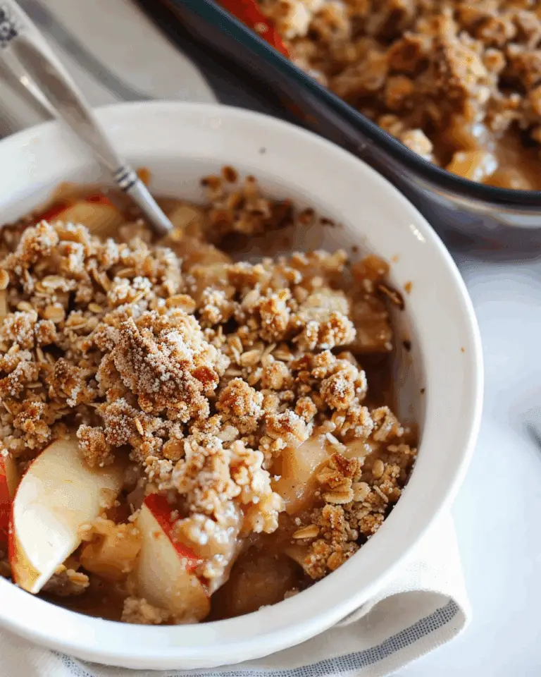 Healthy Breakfast Apple Crumble