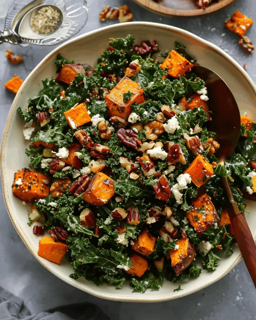 Roasted Sweet Potato Kale Salad