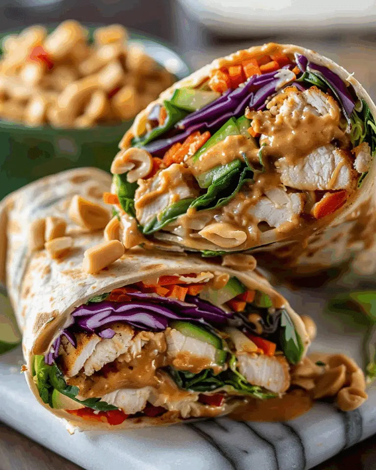 Thai Peanut Chicken Wraps