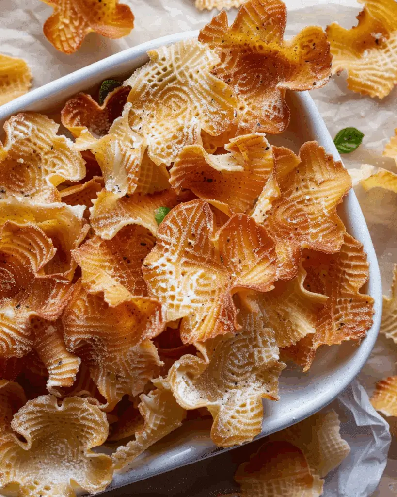 Crispy Parmesan Air Fryer Pasta Chips