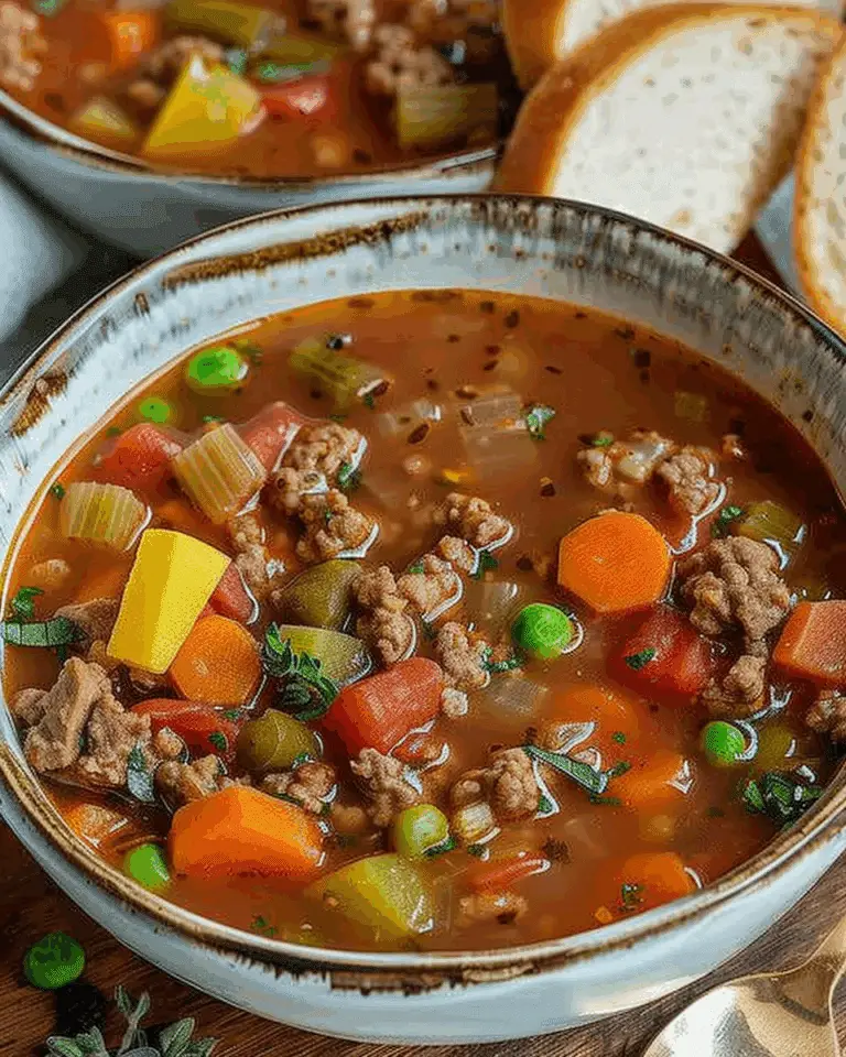 Vegetable Ground Beef Soup
