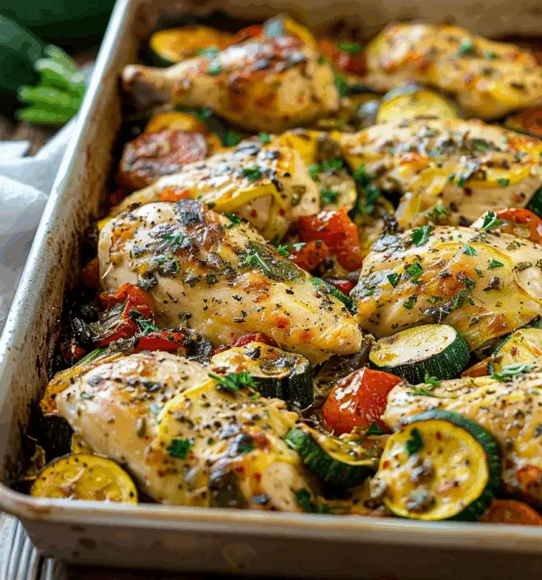 Best Mediterranean Chicken Zucchini Bake