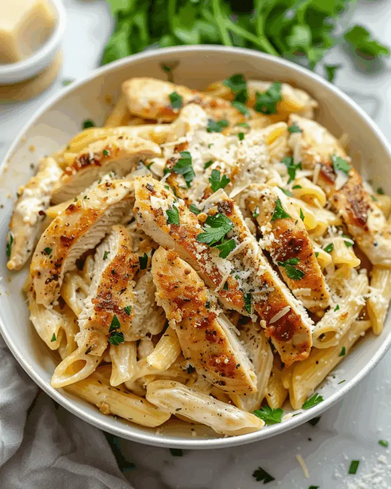 Healthy Garlic Parmesan Chicken Pasta Recipe