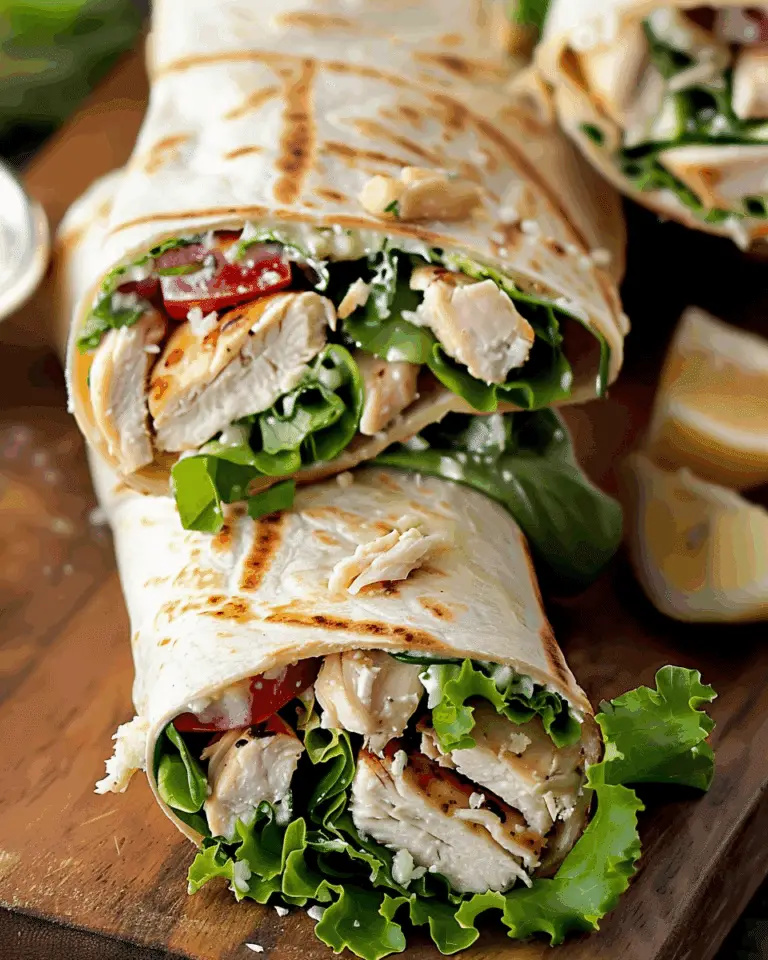 Savory Caesar Chicken Wrap Delight