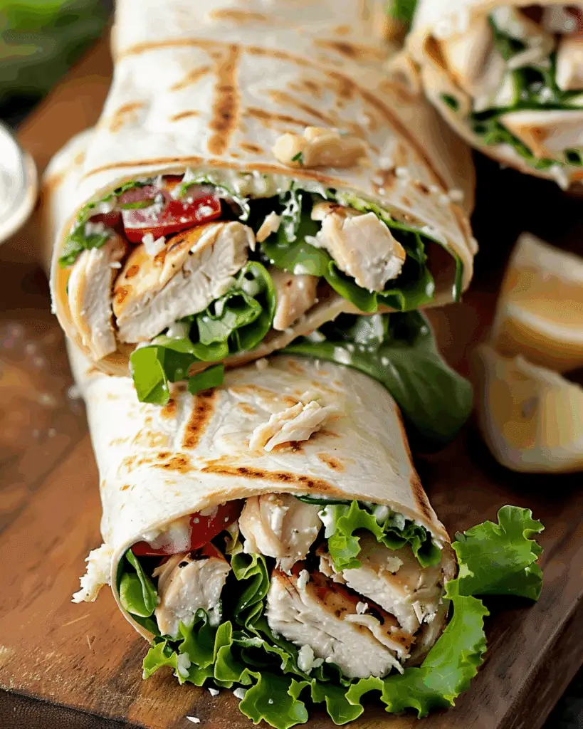 Savory Caesar Chicken Wrap Delight