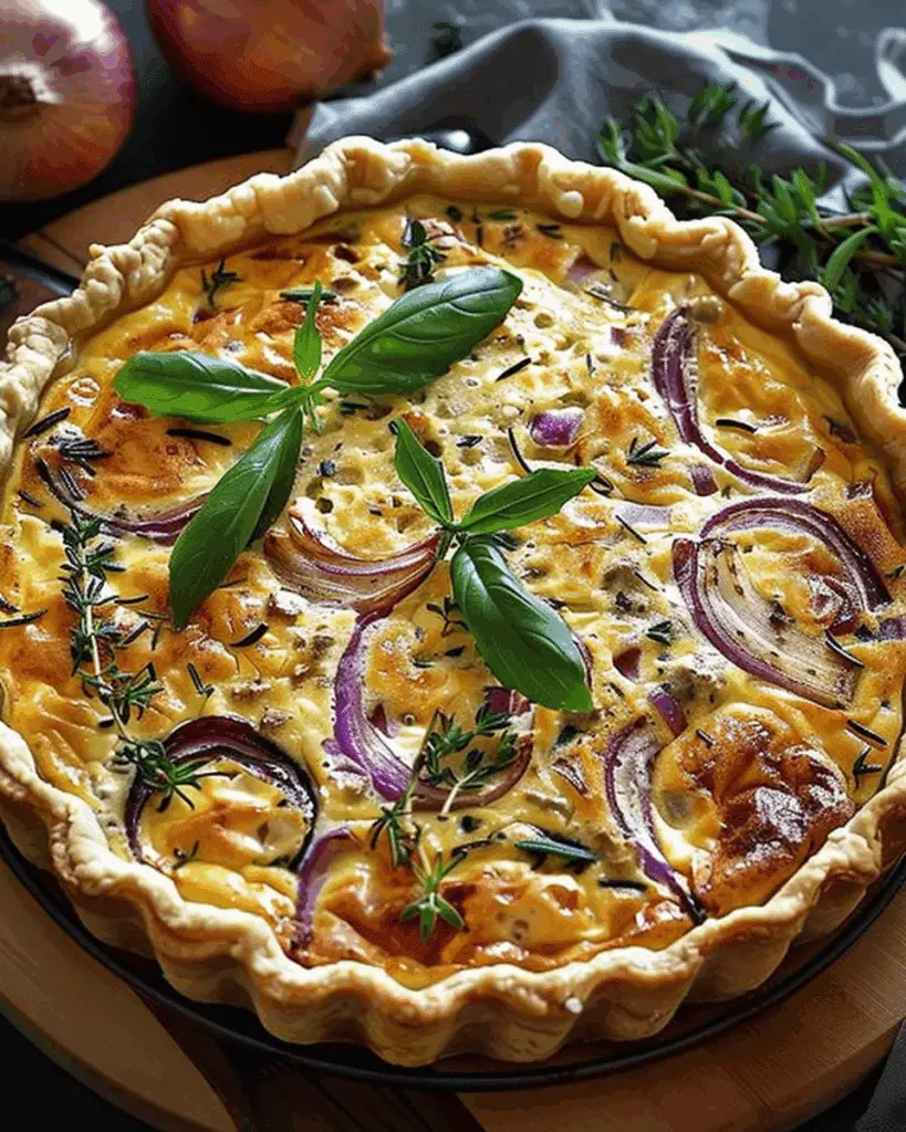 Savory Cauliflower and Red Onion Quiche