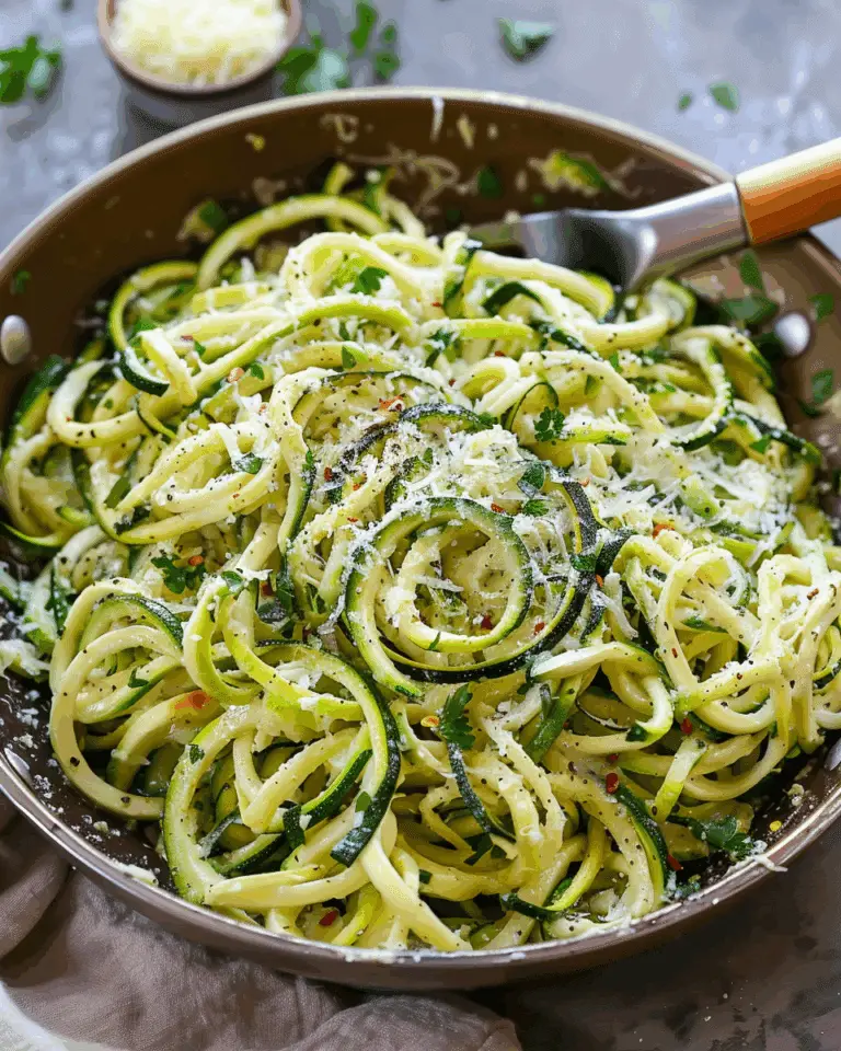 Garlic Parmesan Zucchini Noodles