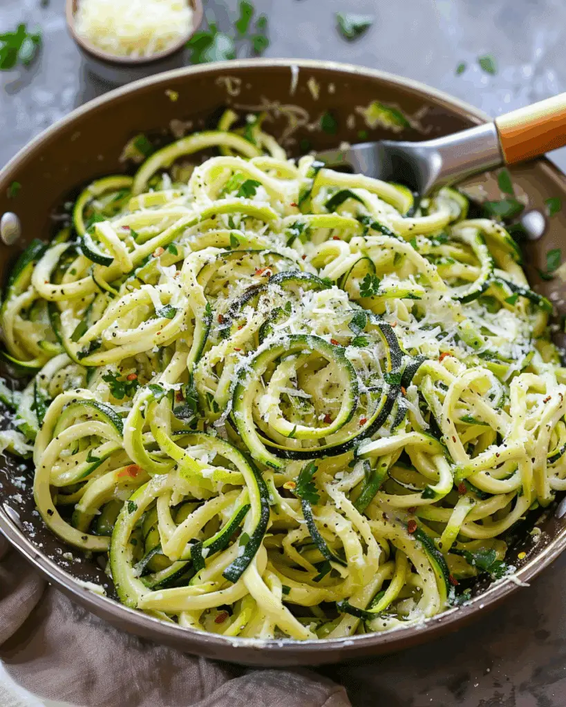 Garlic Parmesan Zucchini Noodles