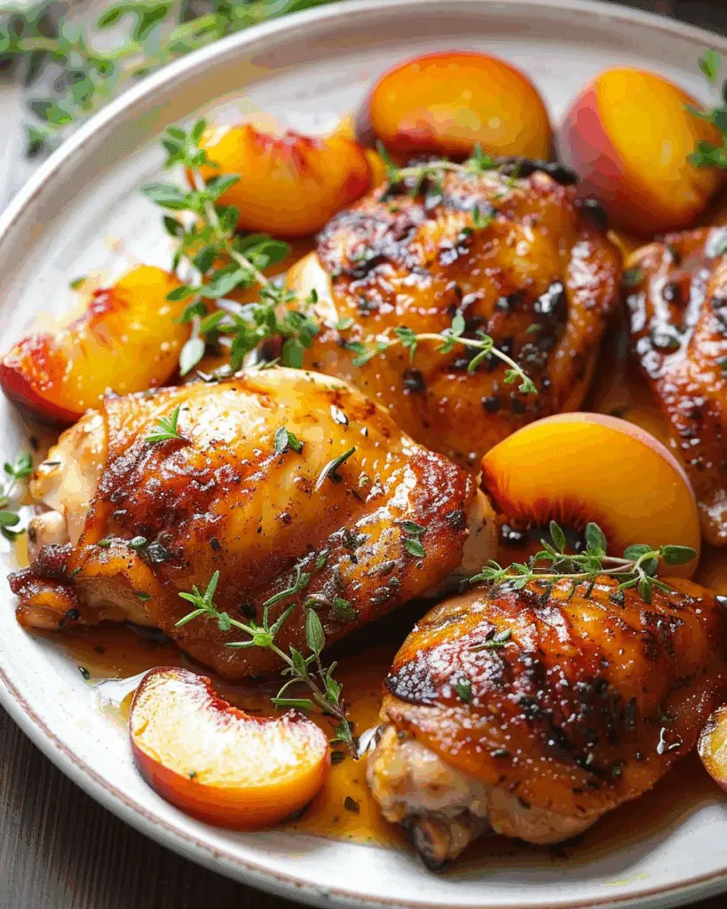 Chicken with Peaches