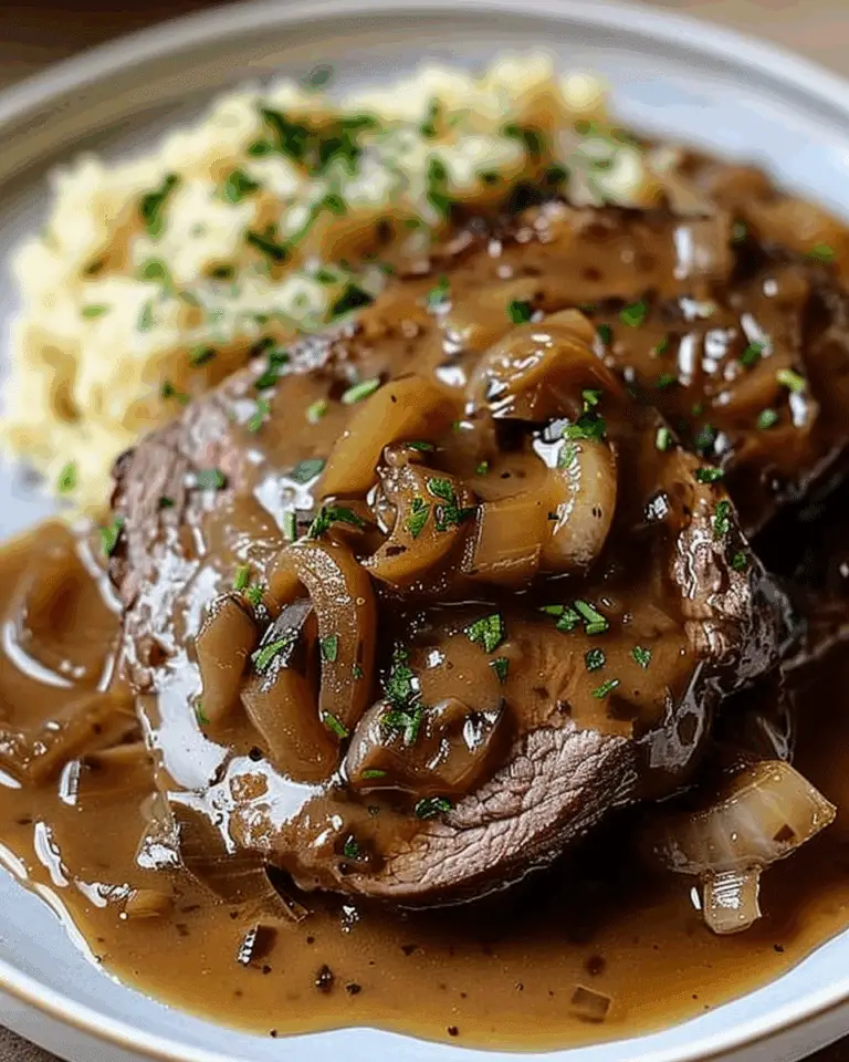 Hearty Onion Gravy Round Steak
