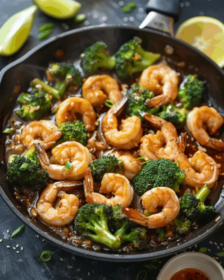 Shrimp and Broccoli Stir Fry in Garlic Sauce