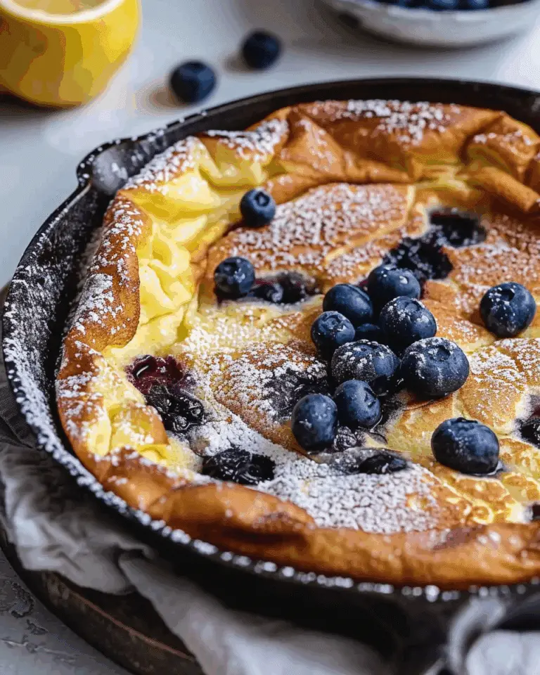 Blueberry Lemon Dutch Baby Pancake